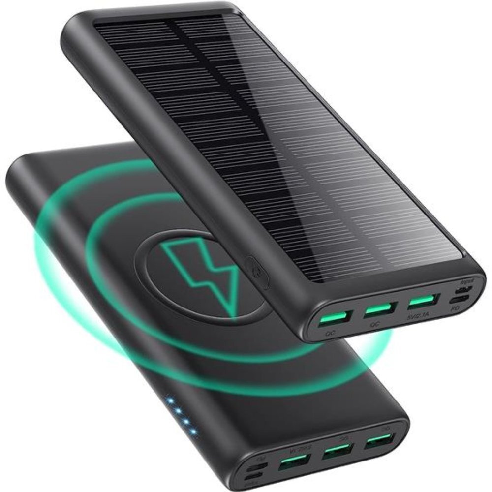 5in1 Wireless Portable Charger Power Bank,36800mAh 5Output Dual QC4.0 25W PD USB